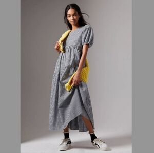 Anthropologie Black and White Maxi Dress